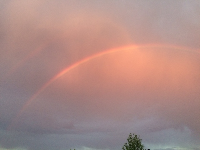 sunset rainbow